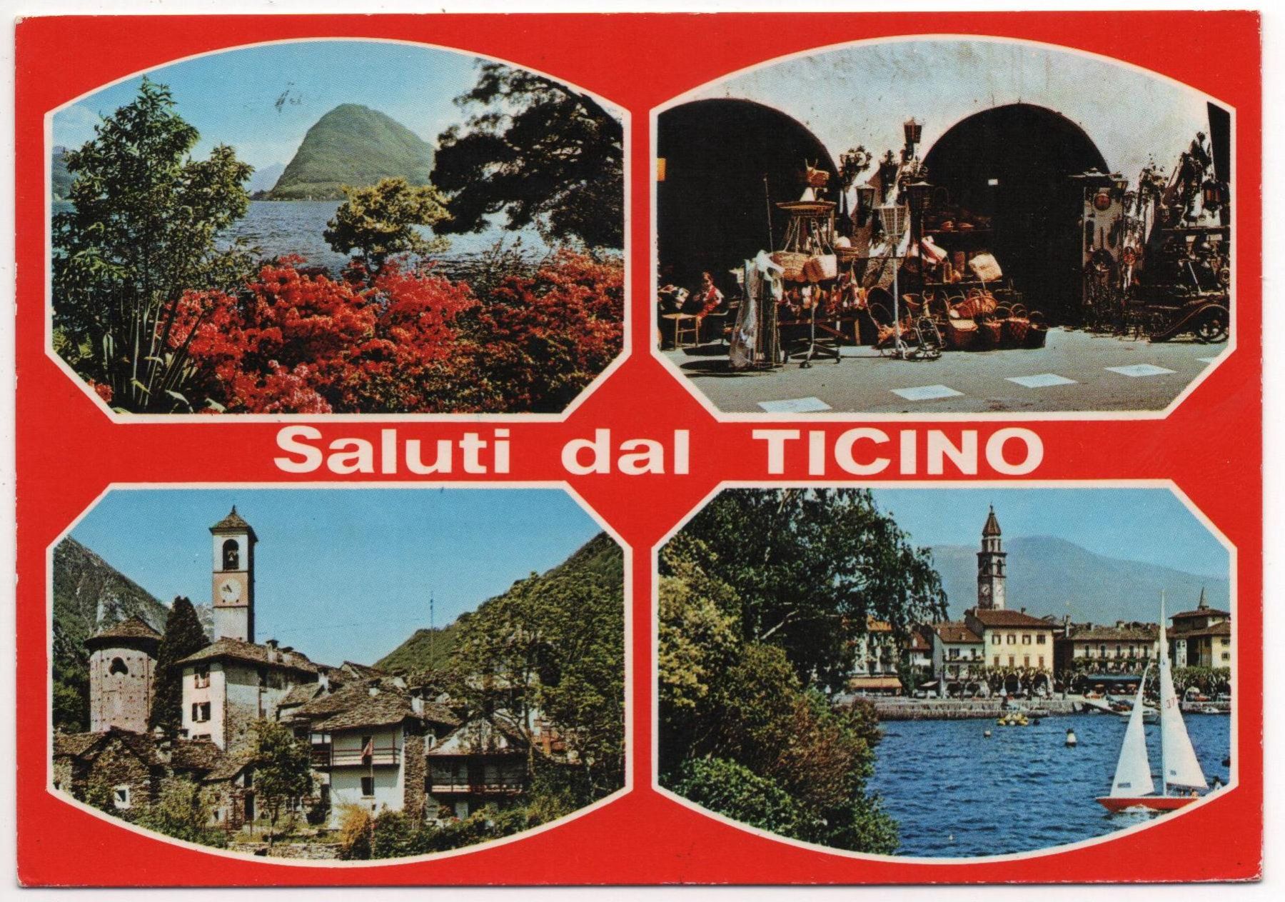 Cartoline postali: Saluti dal TICINO – Usato da Jona venduto da philajona