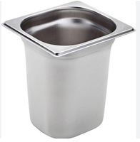 9 Stück Gastrobehälter CNS-GN GN 1/6 H 200 mm - 3.40 l