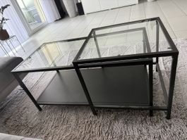 IKEA VITTSJÖ Regal – Schwarzbraun / Glas 