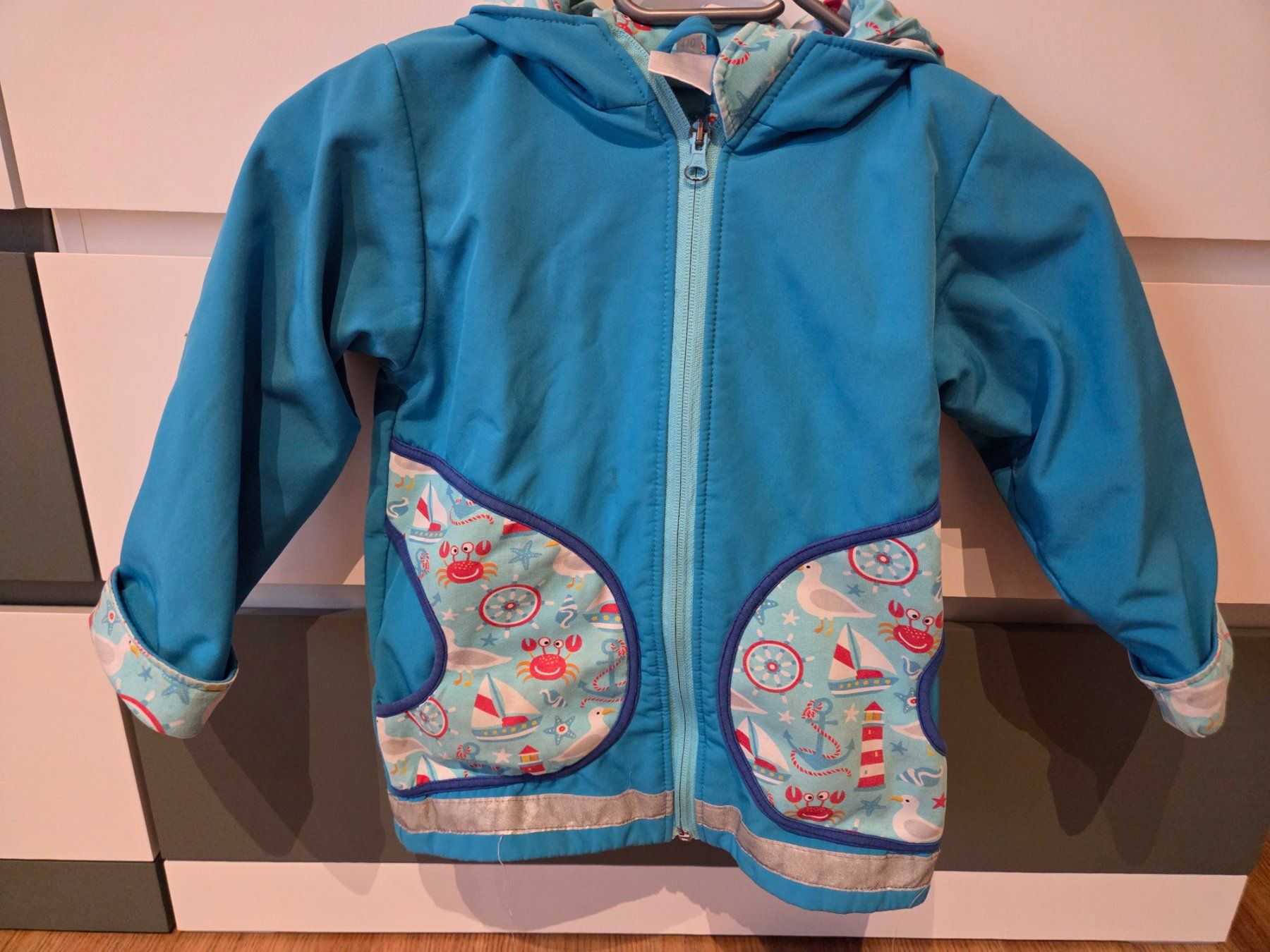 Giacche & Cappotti: Babauba Handmade Softshelljacke Gr. 110 blau, maritim – Usato da Heinrichswil venduto da frankie19860 1