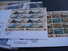 FDC Grossbrief 1994/93, Bogen ZDruck Tiere, UNO Genf, 2 Bele