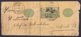 UPU 1900 auf Streifband nach Deutschland, rare Verwendung