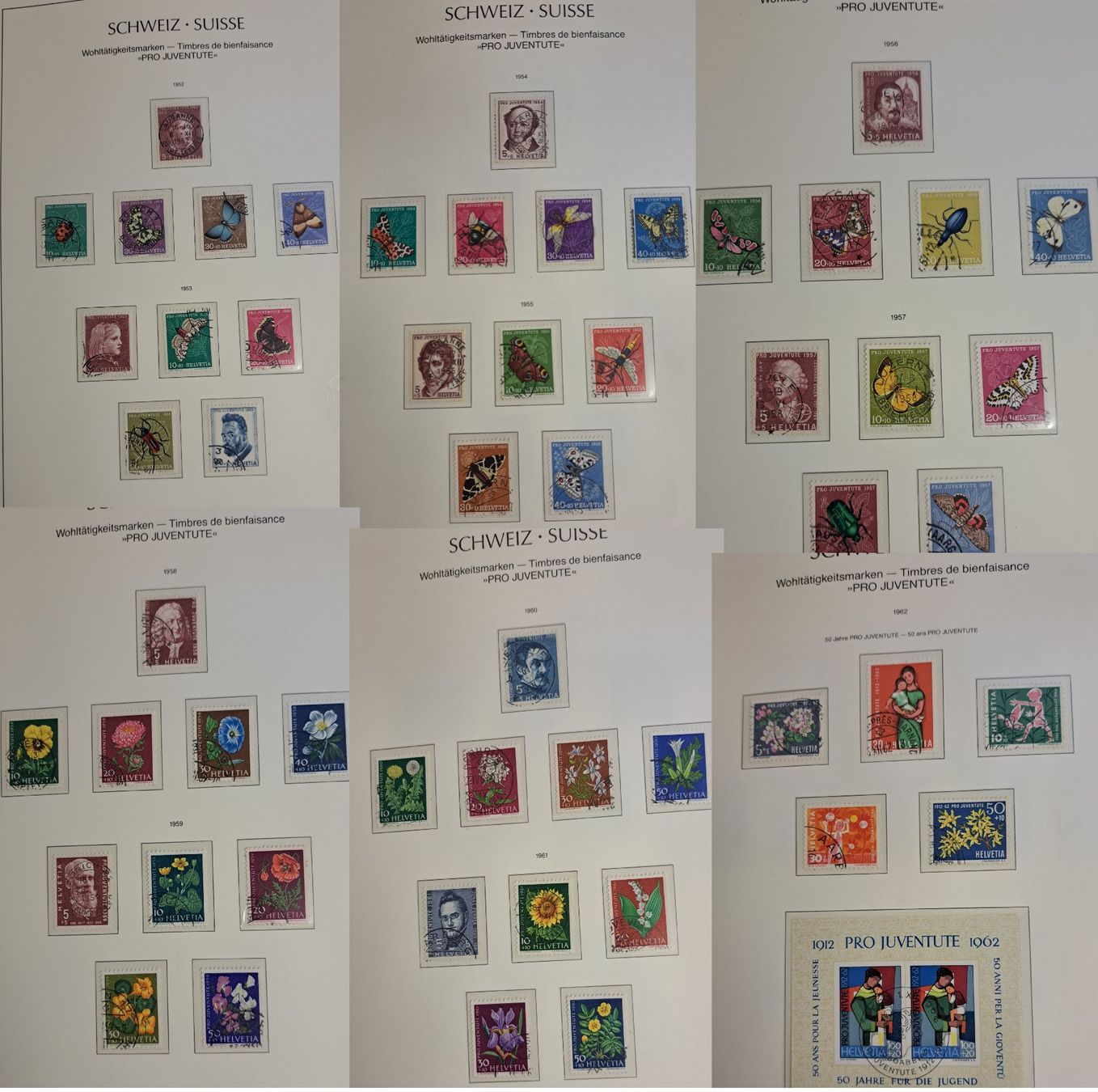 Alle Briefmarken: Pro Juventute Briefmarken 1913-2000, 34 Seiten – Gebraucht aus Münchwilen AG von Nesar 2
