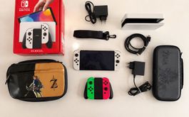 Nintendo Switch OLED avec pleins d’accessoires