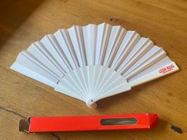 Weisser Handfächer  Abanico / Éventail espagnol en plastique