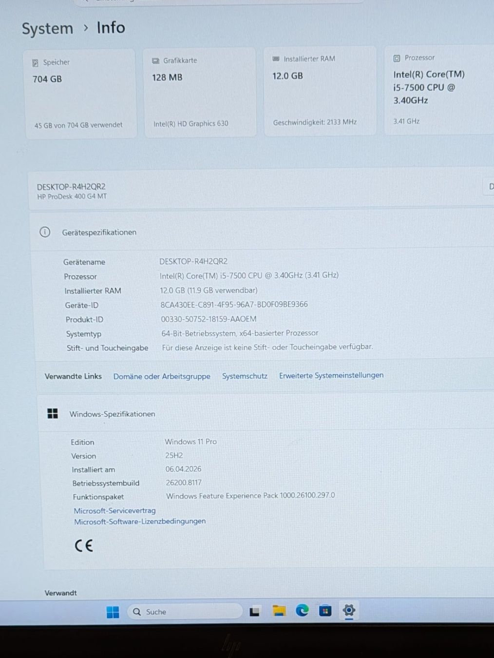 PCs: PC HP Komplettsystem Windows 11pro – D'occasion à Kerns par nilmolino 1