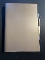 Notizbuch Pinetti Leder beige mit Stift neuwertig