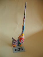 Deko Katze violett bunt, Nr. c38
