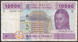 Kamerun 10'000 Francs 2002 Zentralafrikanische Staat