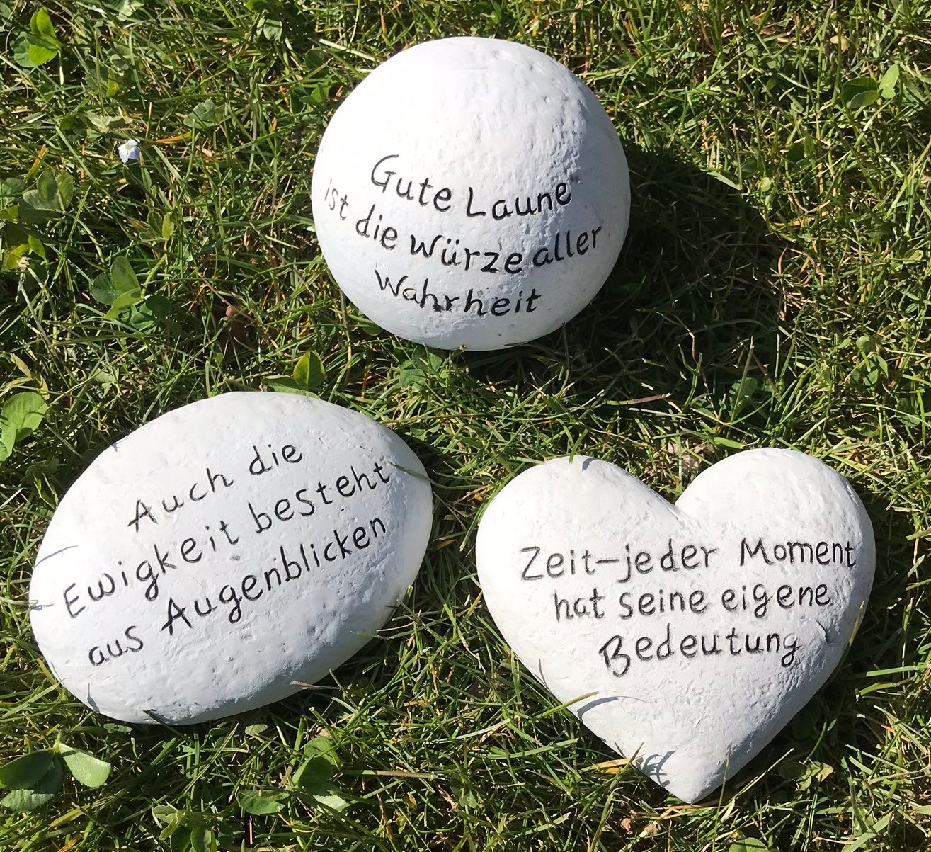 Tutte le decorazioni: Set Spruch-Steine (3x Stein mit Sprüchen) – Nuovo (secondo la descrizione) da Rickenbach b. Wil venduto da sunneschii_