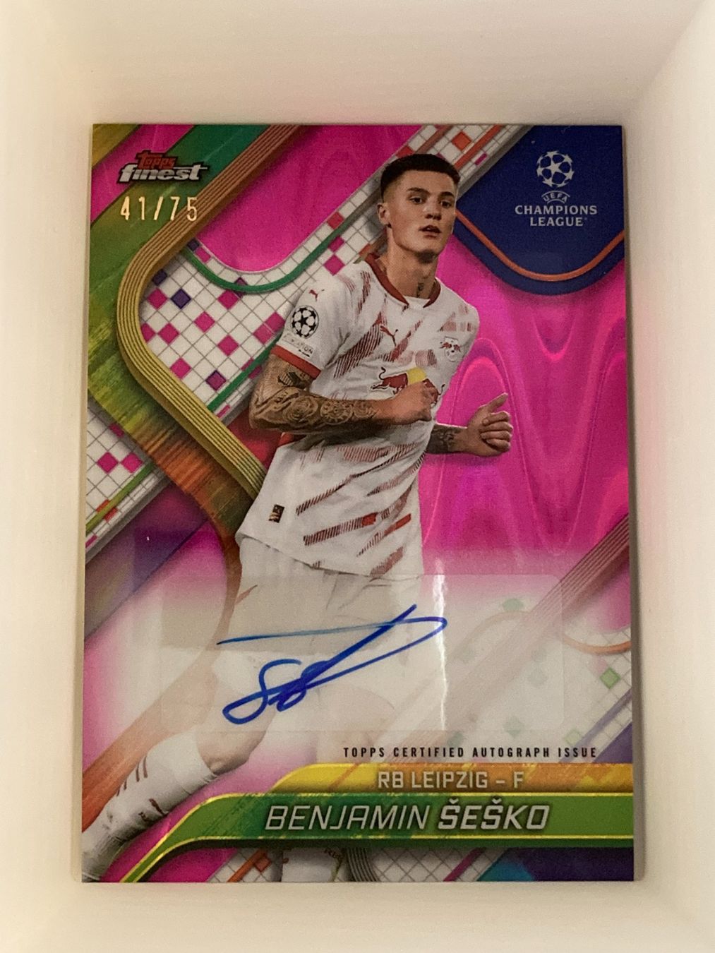 Topps Carte collezionabili: Topps Finest UEFA 2024-25 - Benjamin Sesko Auto /75 – Usato da La Tour-de-Peilz venduto da Tyalos_Cards