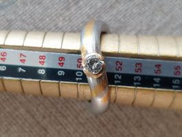 Einzelanfertigung Ring Platin Gold Brillant 0,38 Car/13 gr.