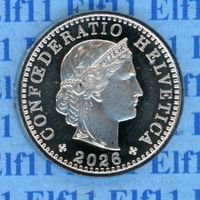CHF___0.20 2026 stgl aus Münzsatz *nigelnagelneu! 20 Rappen