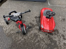Kinderfahrzeug Dreirad und Rutschauto Rot Top Zustand