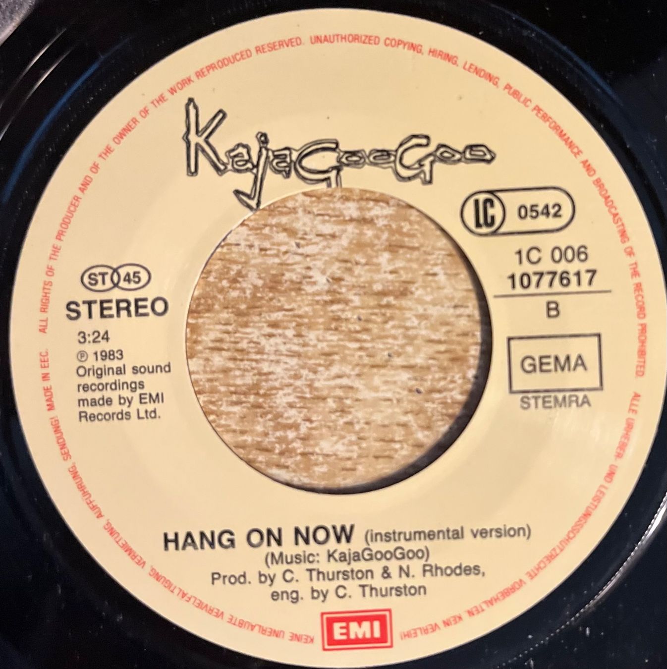 Dischi in vinile: KAJAGOOGOO - HANG ON NOW – Usato da Bussigny venduto da vinyl-pas-cher 3