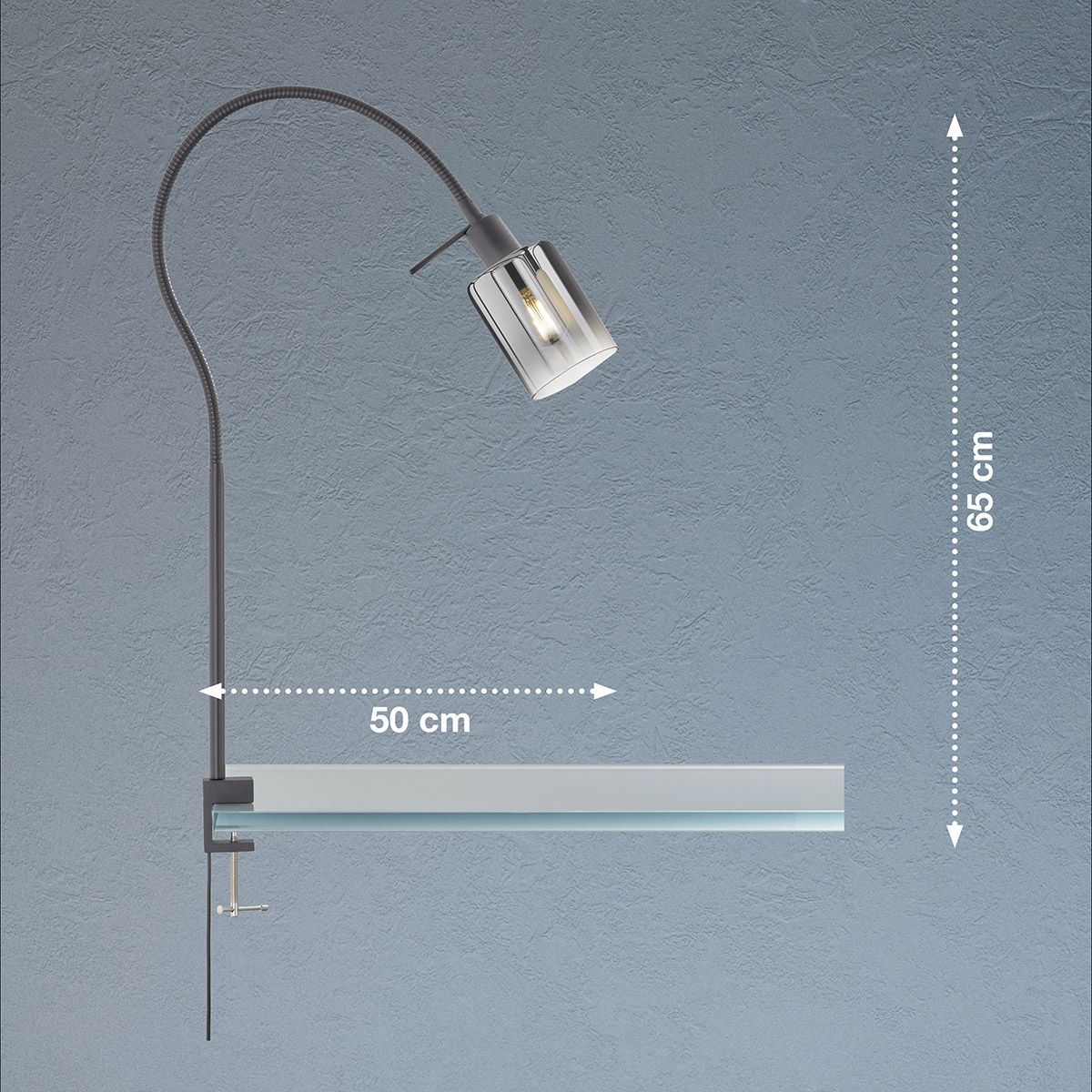 Lampade: Klemmleuchte, Schalter, Glasschirm – Nuovo (secondo la descrizione) da Kreuzlingen venduto da Smart-Light 1