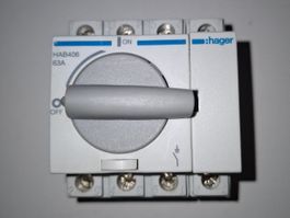 Hager HAB406 HAB406 Lasttrennschalter 4polig 63 A 415 V