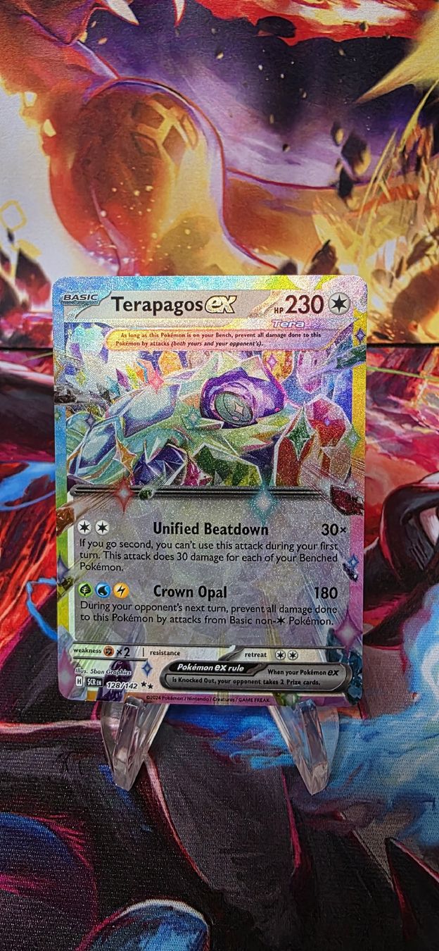 Pokémon Carte collezionabili: Terapagos ex 128/142 Stellar Crown SCR – Nuovo (secondo la descrizione) da Frutigen venduto da Sinnohan_Zorua