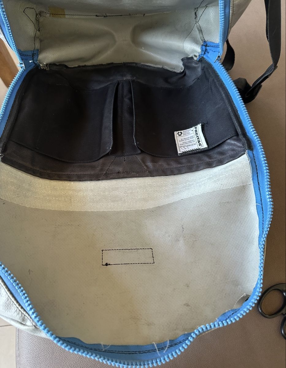 Freitag Zaini: Freitag Rucksack blau/grau guter Zustand – Usato da St. Gallen venduto da sterne111 3