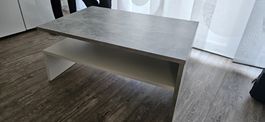 Couchtisch Grau / Weiss mit Ablage guter Zustand
