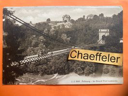 1918. J.J. 9943 Fribourg - Le Grand Pont suspendu