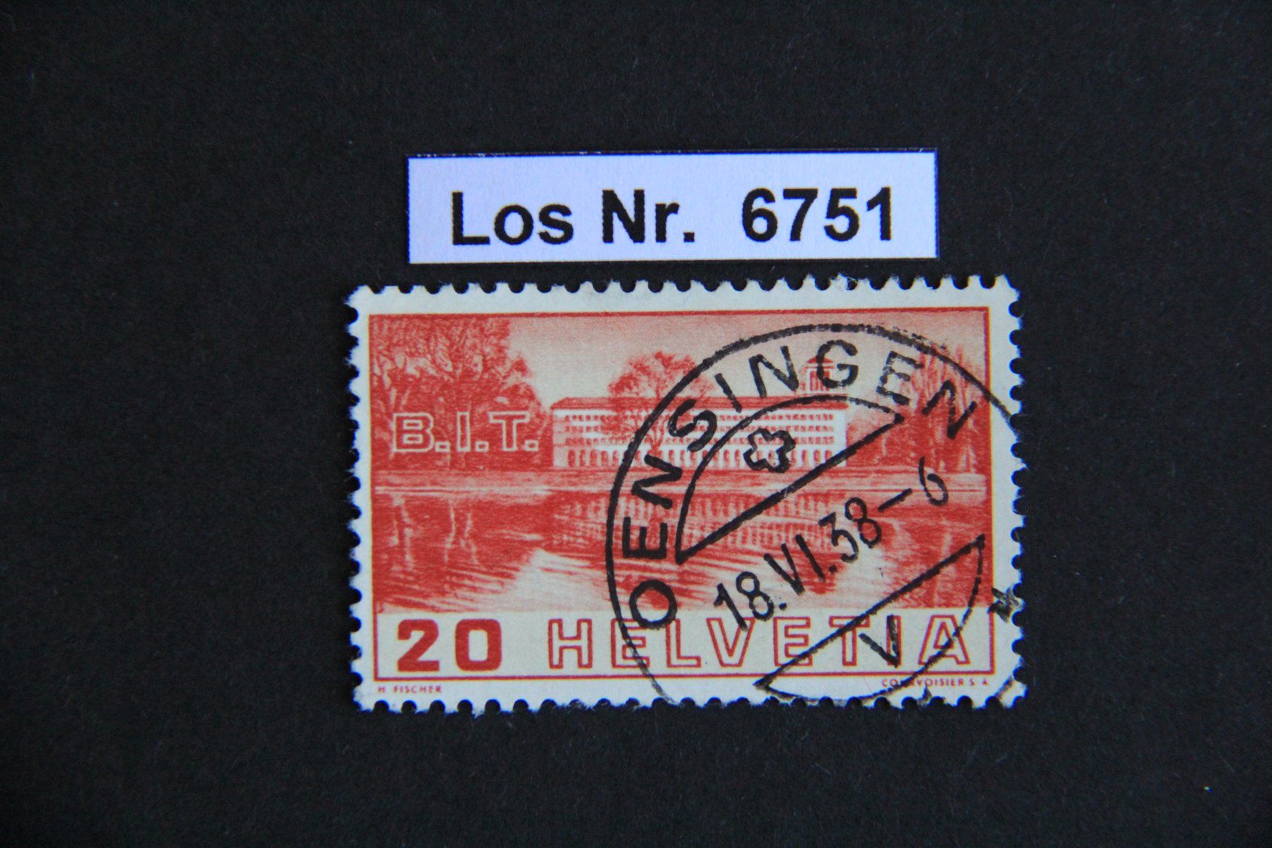 Tutti i francobolli: CH 1938 Ortsstempel mit Datum                       Los 6751 – Usato da Volken venduto da jukon65
