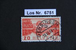 CH 1938 Ortsstempel mit Datum                       Los 6751