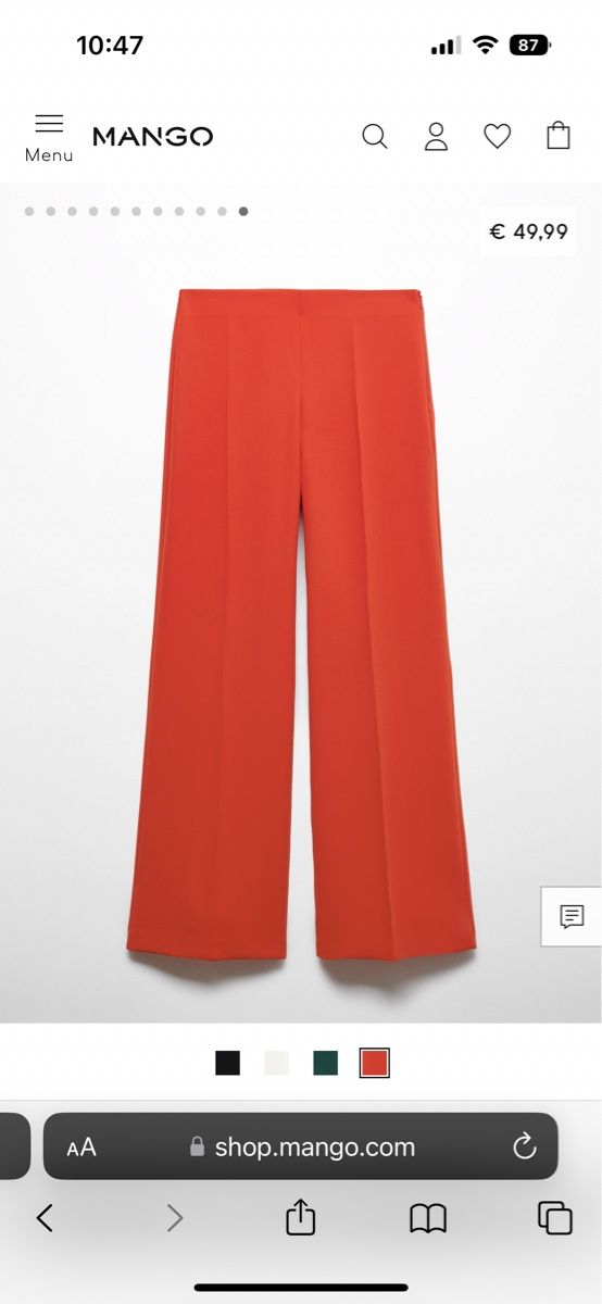Mango Pantaloni: Wideleg-Hose mit Gürtel – Nuovo e nell'imballaggio originale da Morbio Superiore venduto da mic_8qcl 1