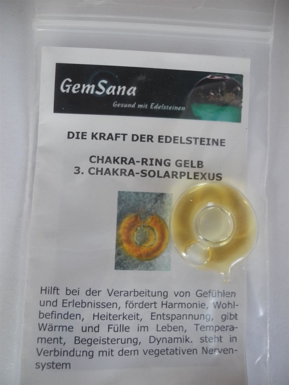 Mineralien & Heilsteine: Chakra-Ring-Gelb 3. Chakra-Solarplexus – Neu und originalverpackt aus Kottwil von Crazyrolf