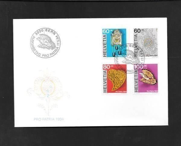 Tutti i francobolli: FDC Pro Patria Serie 1994; B243-B246 – Nuovo (secondo la descrizione) da Olten venduto da clotaldi