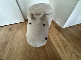 Nilpferd Hocker / Sitzhocker mit Stauraum, Top Zustand