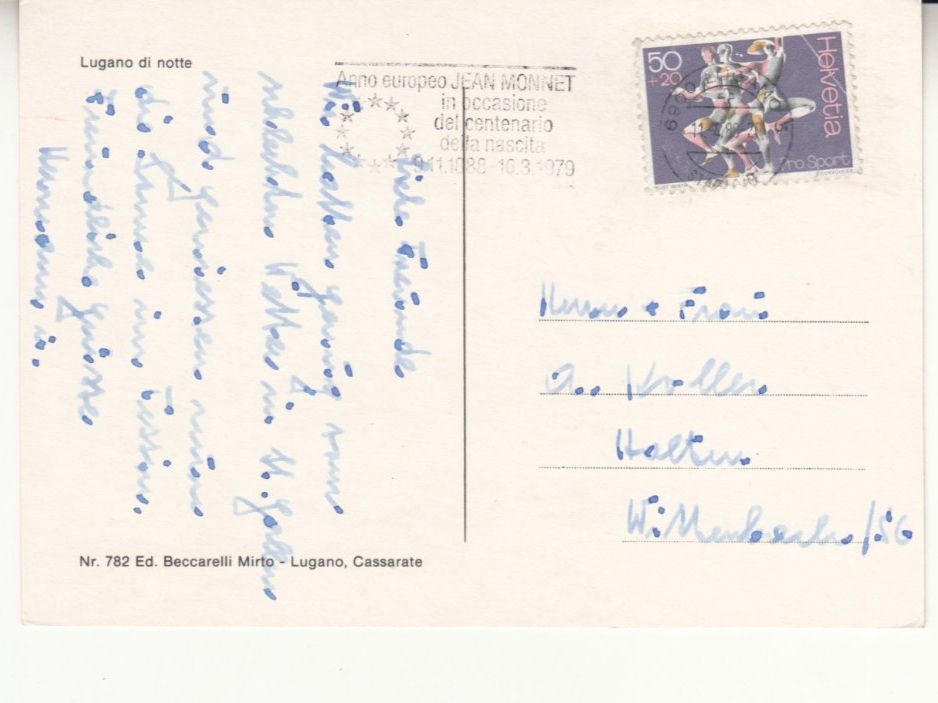 Ansichtskarten: Lugano 1988 – Gebraucht aus Bürglen TG von StampGraf 1