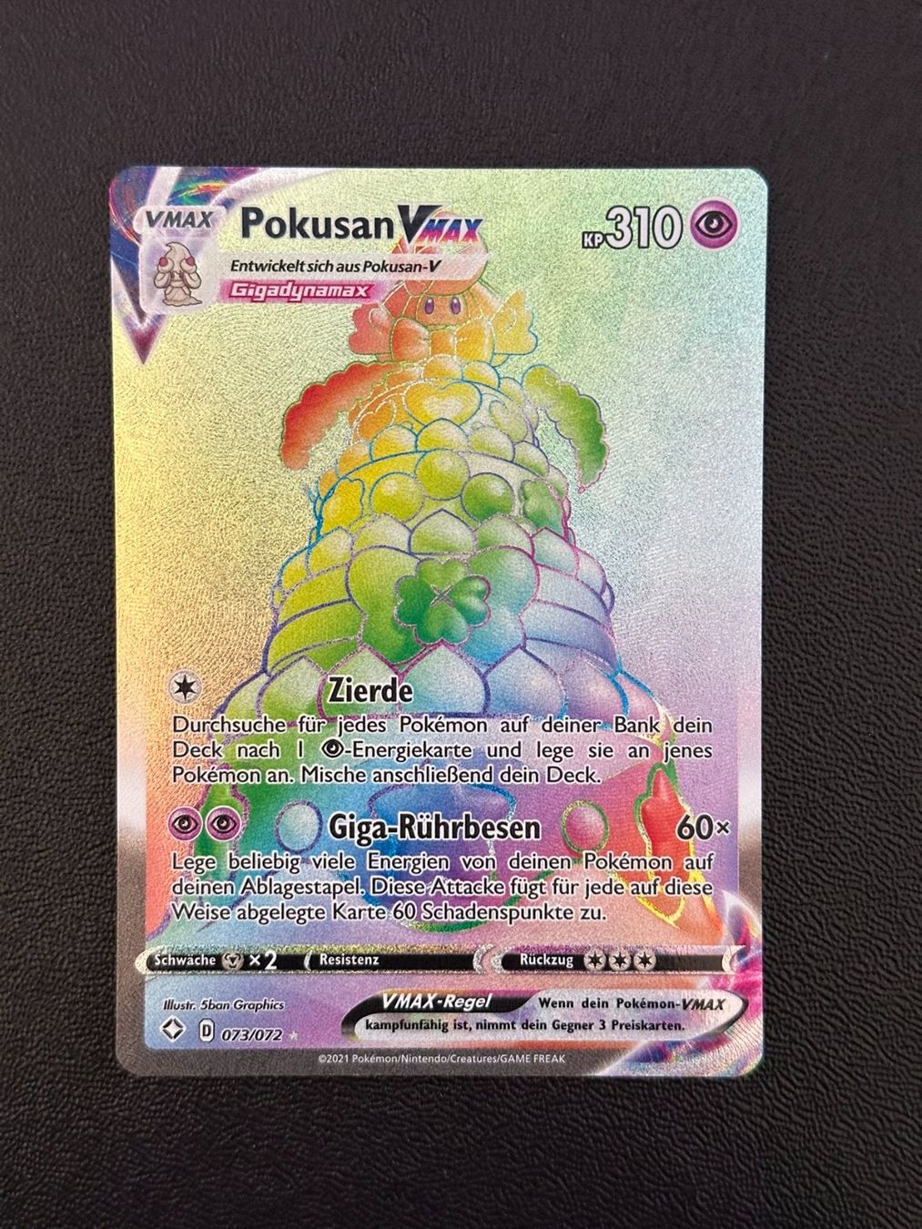 Pokémon Carte collezionabili: Pokusan Vmax Shining Fates 73/72 DE – Usato da Felben-Wellhausen venduto da Collectorama_GmbH