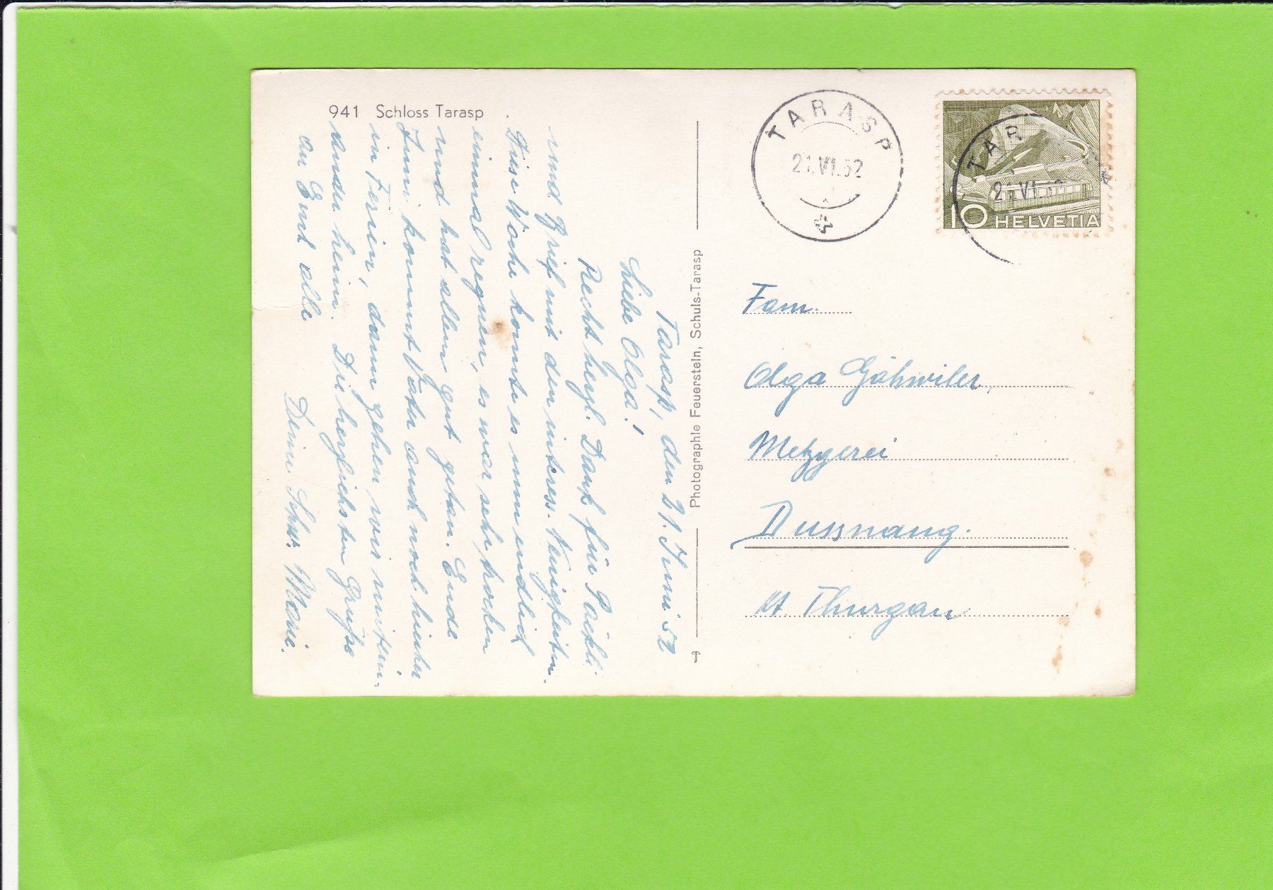 Cartoline postali: Schloss Tarasp – Usato da St. Peterzell venduto da neckertal 1