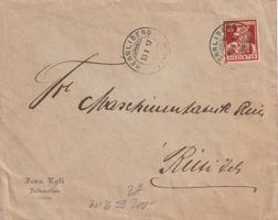 Zu. Nr. J6 auf Brief