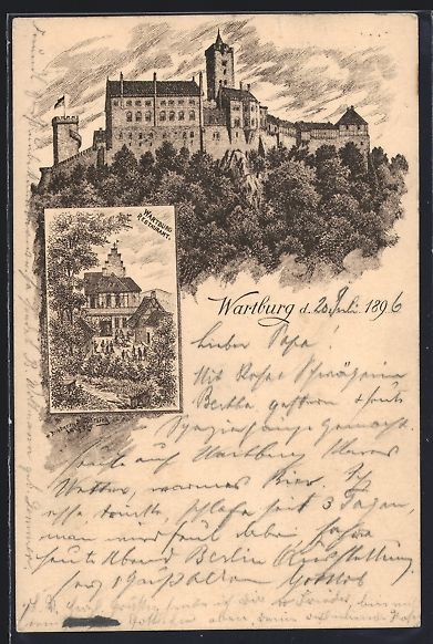 Cancelleria postale: Litho Wartburg, Gesamtansicht, Blick auf – Usato da Berlin venduto da bartko-reher