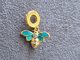 Charm Biene goldfarbig +Garantie