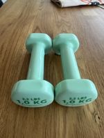 2x 1 kg Fitness-Hanteln Nyamba Decathlon – Mintgrün