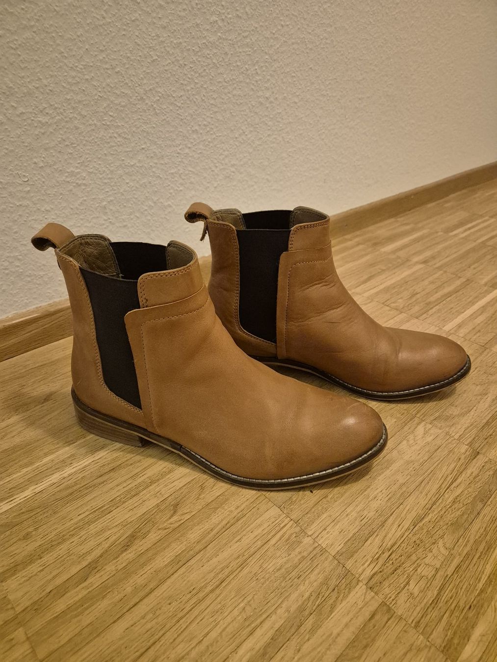 Scarpe da donna: Herbst-Boots von Cox, Gr. 38, hellbraun – Usato da Basel venduto da rubah