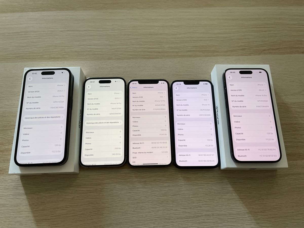 Apple Handys / Smartphones: 5 IPHONE 12 PRO /13 / 14 PRO / 15 PRO – Gebraucht aus Biel/Bienne von ham_wf9n 1