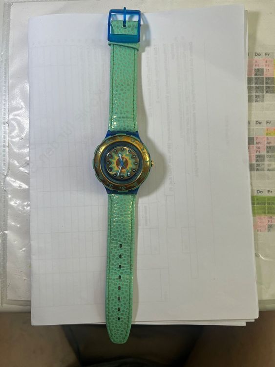 Swatch Montres: Swatch Irony Scuba Herren Uhr, Vintage, inkl. Etui, Sommer! – Neuf (Voir description) à Bremgarten b. Bern par barny2