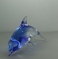 Delfin Glas 12cm klar-blau,
