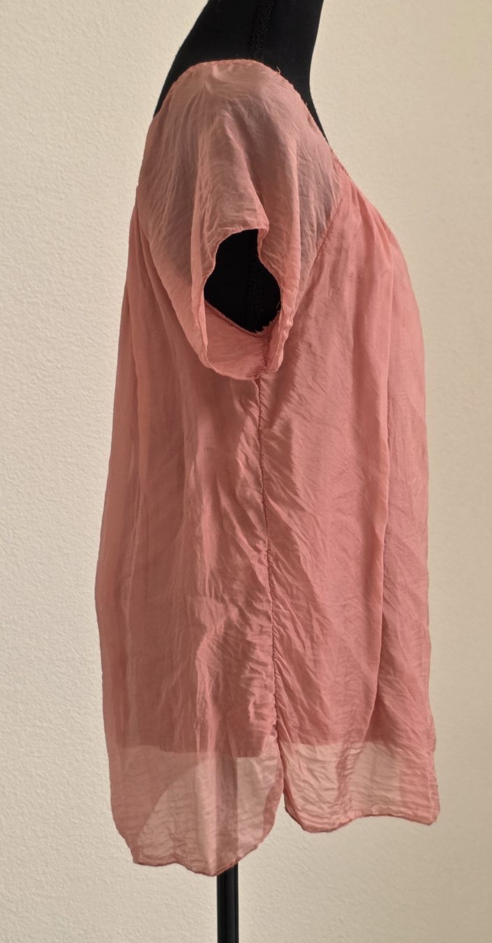 Tuniques: Tinika/ Bluse kurzarm rosa Viskose Grösse M /L – D'occasion à Rheinsulz par Gilea 2