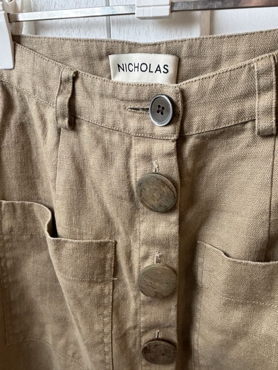 Gonne: NICHOLAS 100% Linen Midi Skirt – Usato da Adliswil venduto da Ruedetu 1