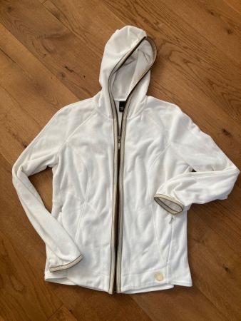 Kathrin Luedescher Fleece Jacke, weiss, Gr. 36/S, Top!