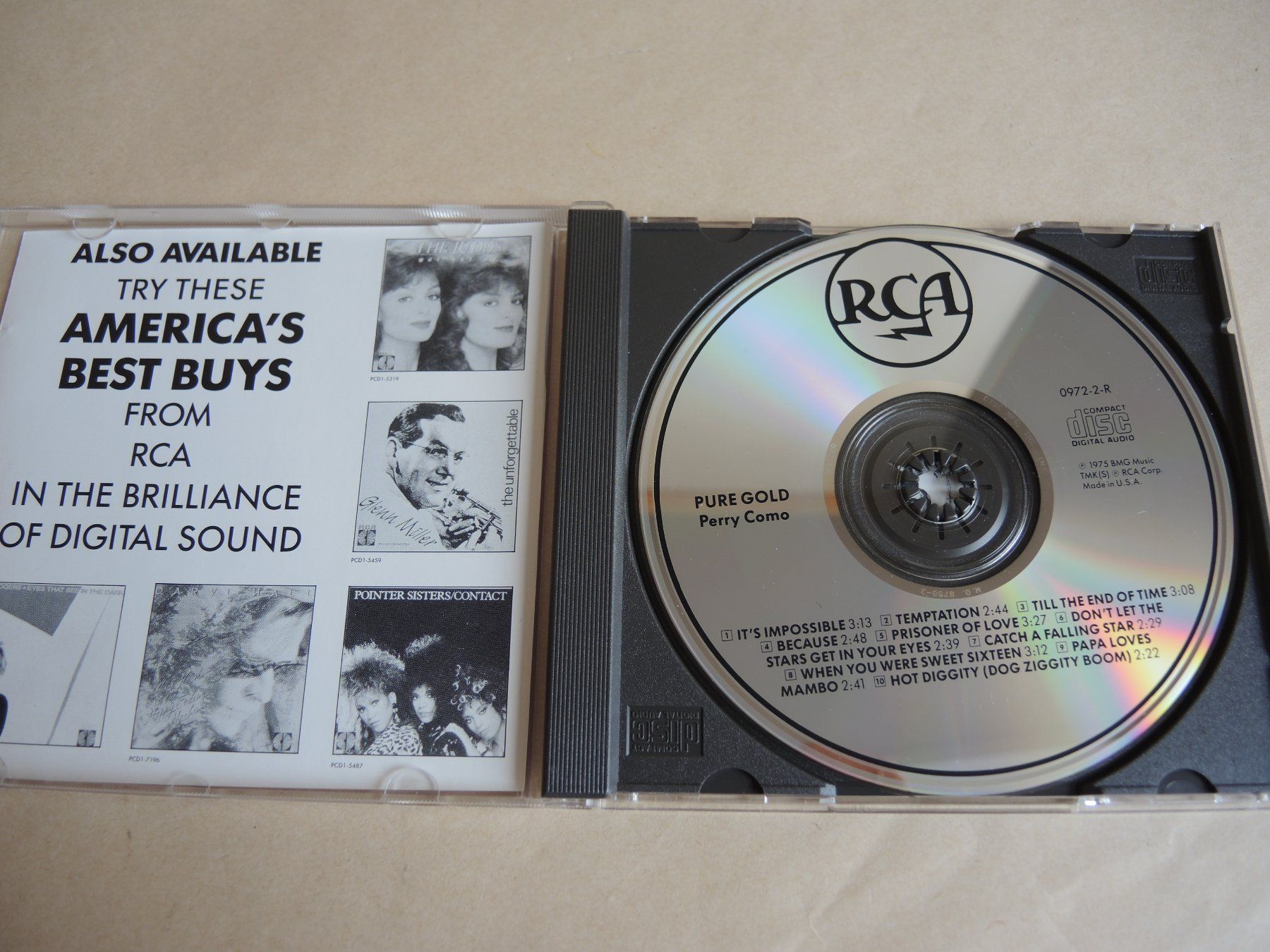 CD: CD - Perry Como - Pure Gold – Usato da Rorschach venduto da maeck8 2