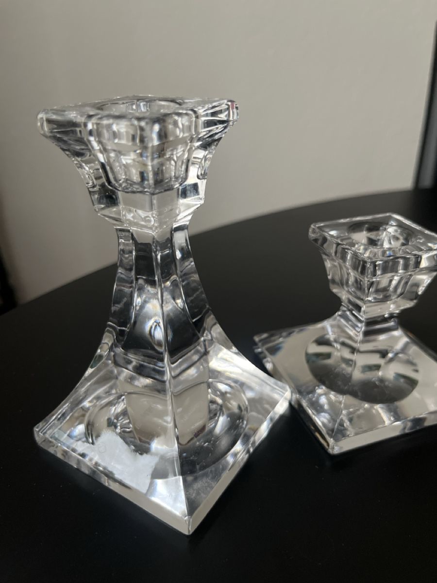 Bougeoirs: Elegante Kristall-Kerzenständer – 2er-Set – D'occasion à Zürich par Nowstalgia