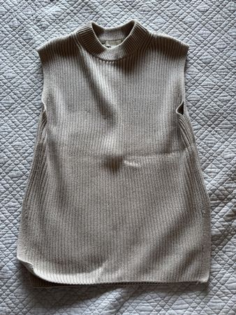 Pull en maille beige