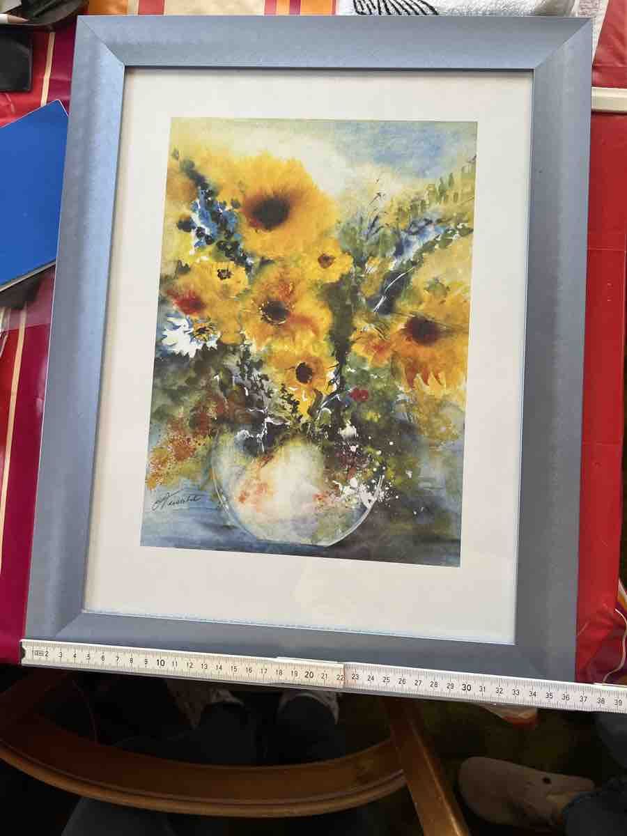 Dipinti: Sonnenblumen in Vase gerahmt – Usato da St. Gallen venduto da Allu90er