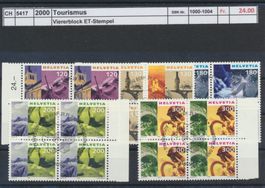 2000 "Tourismus", Viererblock, ET-Stempel
